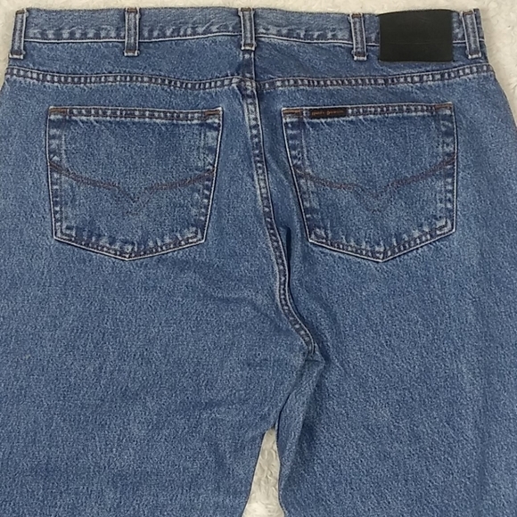 Harley Davidson Genuine Motor Blue Medium Wash Five Pocket Straight Leg Jean - Picture 10 of 13